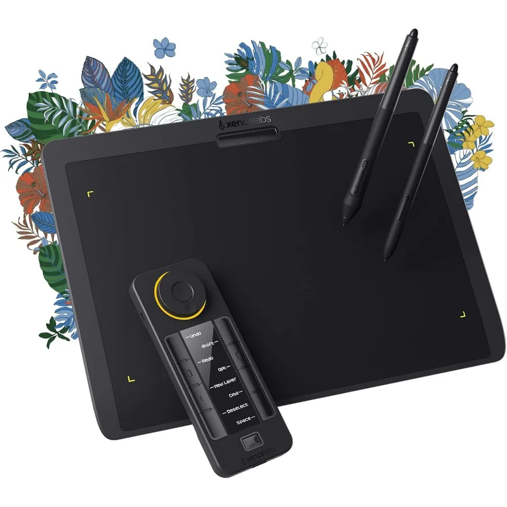 Wireless Graphic Tablet with Shortcut Keys, Ultrathin Pen Tablet, 8192 Levels Pressure, 12" Digital Art Pad for Multiple OS