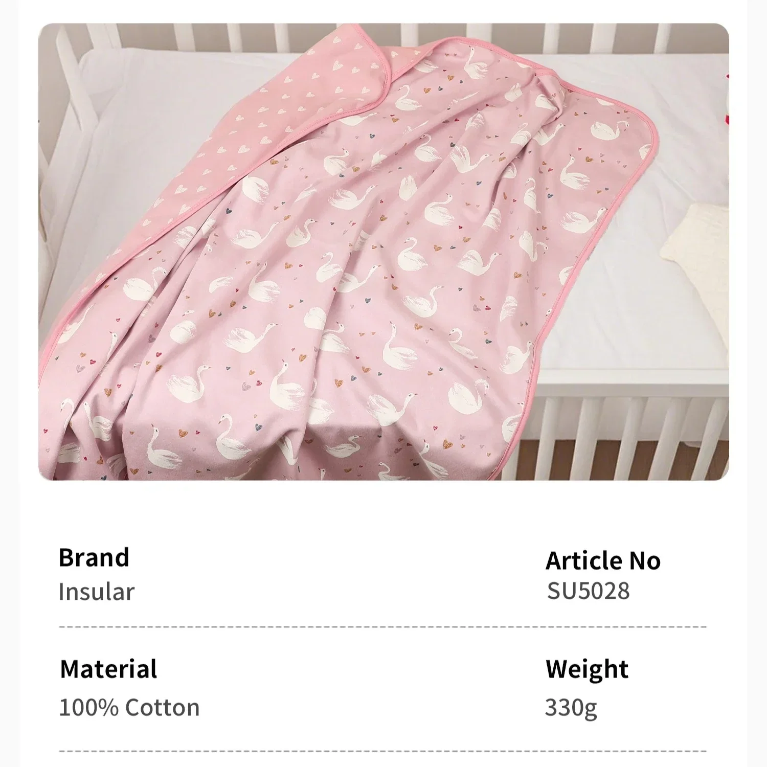 INSULAR 子供 2 層ソフトカバー綿 100% キッズお昼寝ブランケット通気性幼児おくるみキルト肌に優しいベビーブランケット 1-3Y