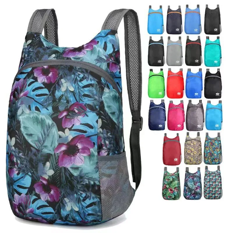 

Folding bag men's and women's outdoor sports bag cross-border skin bag foldable and printable convenient travel backpack