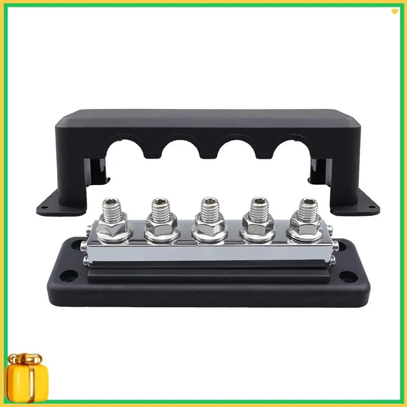 Premium M10 Power Distribution Block Bus Bar 24V Buss Bar 600A Electrical Terminal Block For Truck Boat Car Camper RV