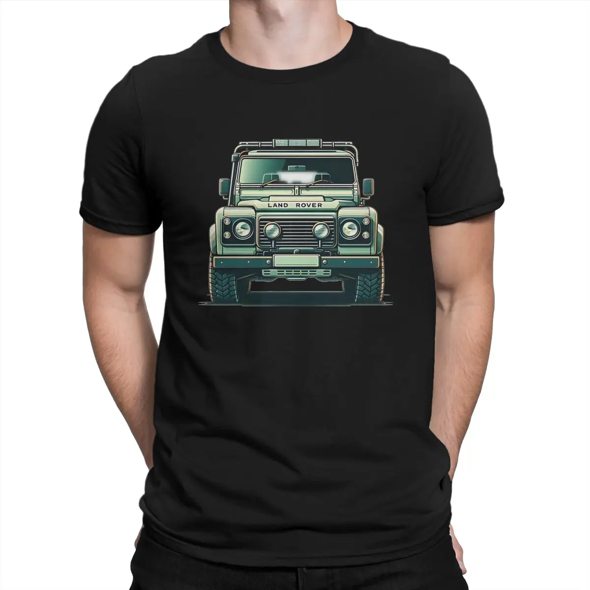 Racing Men T Shirt Land Rover Vintage Tees Short Sleeve Crew Neck T-Shirt Cotton New Arrival Clothing