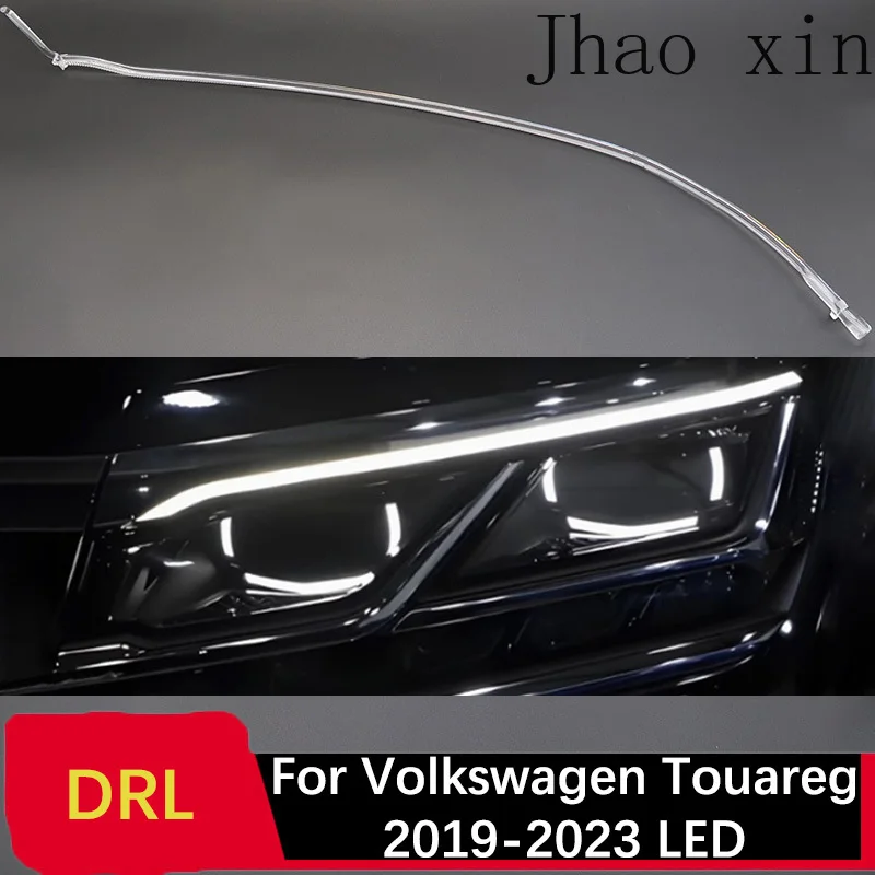 

White Light Suitable for Volkswagen Touareg 2019-2023 LED Car Headlight DRL Light Guide Strip Angel Eye Ballast Module Lamp Tube
