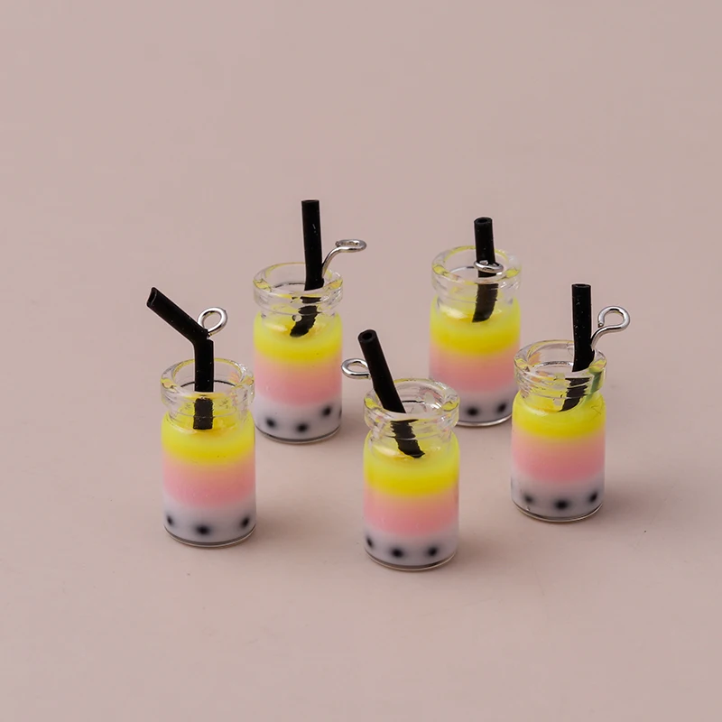 

20pcs Cute Resin Summer Drink Milk Tea Charms Pendants for Jewelry Making Drop Earrings Necklaces Bracelets DIY Crafts Supplies