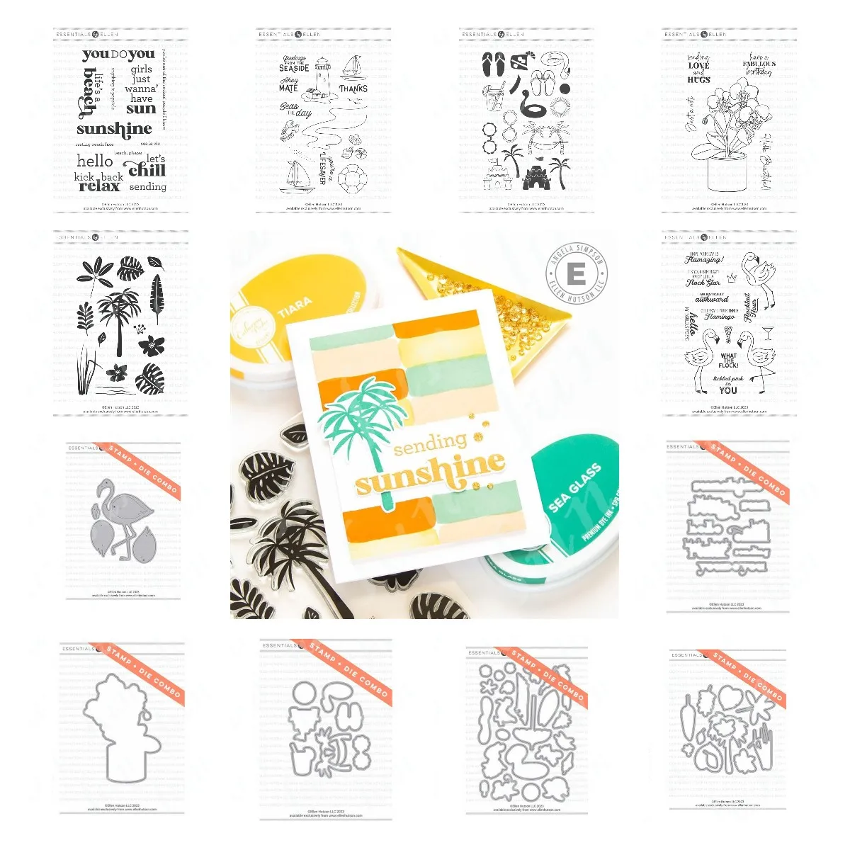 Seaside Beach Sentiments-Stamps and-Dies New Arrival 2022 2023 Summer Cottage Metal Die Cuts Embossing Scrapbook Papercutting