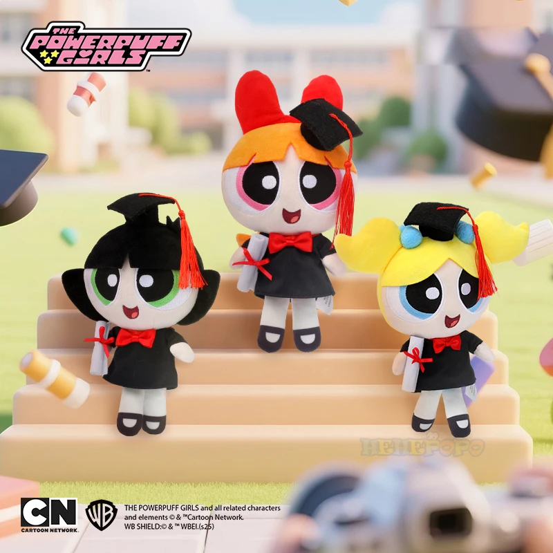 جديد 24 سنتيمتر الفتيات Powerpuff ألعاب من نسيج مخملي سلسلة الدكتوراه موسم التخرج هالوين هدية الكرتون فيلم شخصية دمية