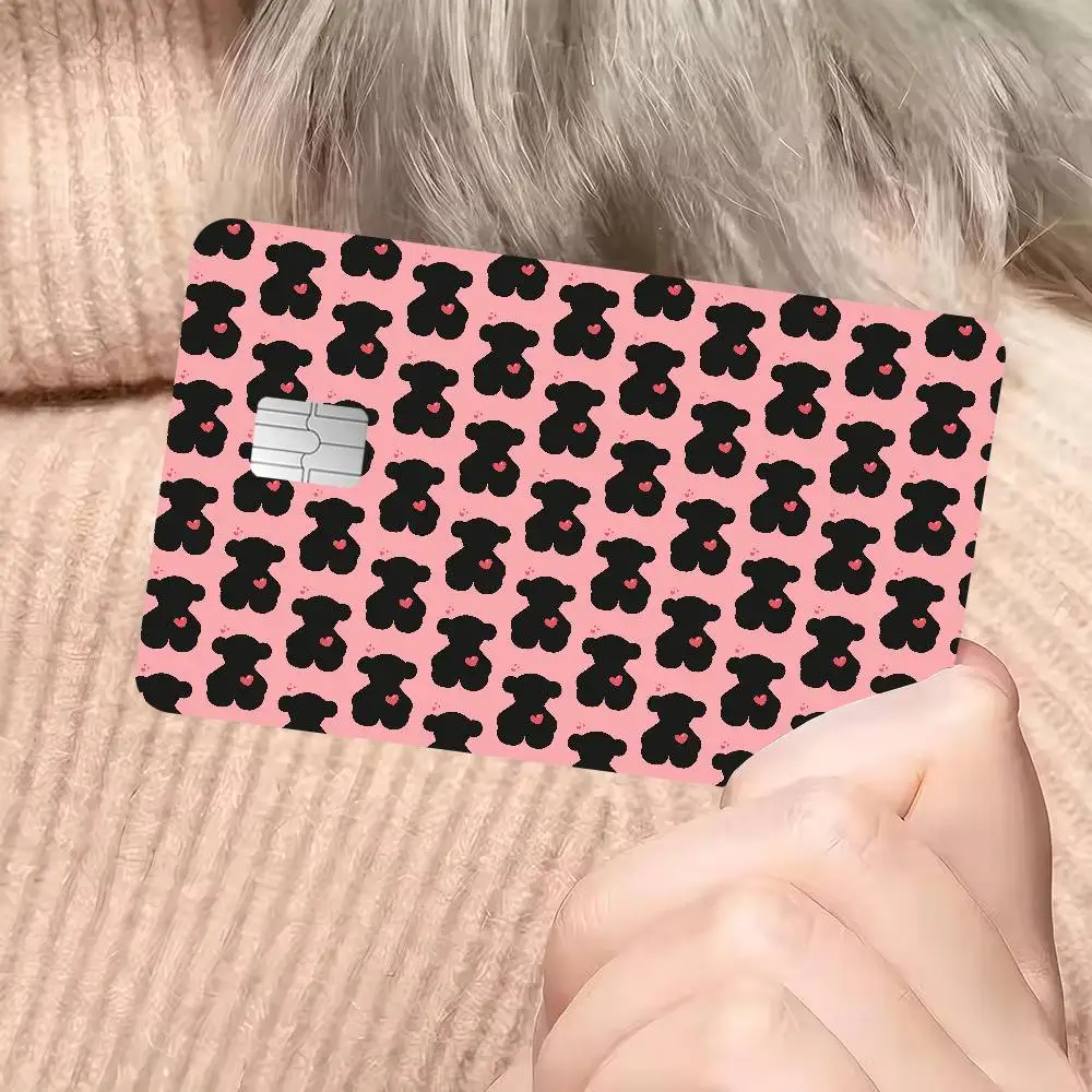 ملصقات جلدية لبطاقة الائتمان Back-t-TOUSes بدون بقايا لاصقة مقاومة للماء لبطاقة الائتمان VISA لبطاقة الوصول إلى مترو الأنفاق