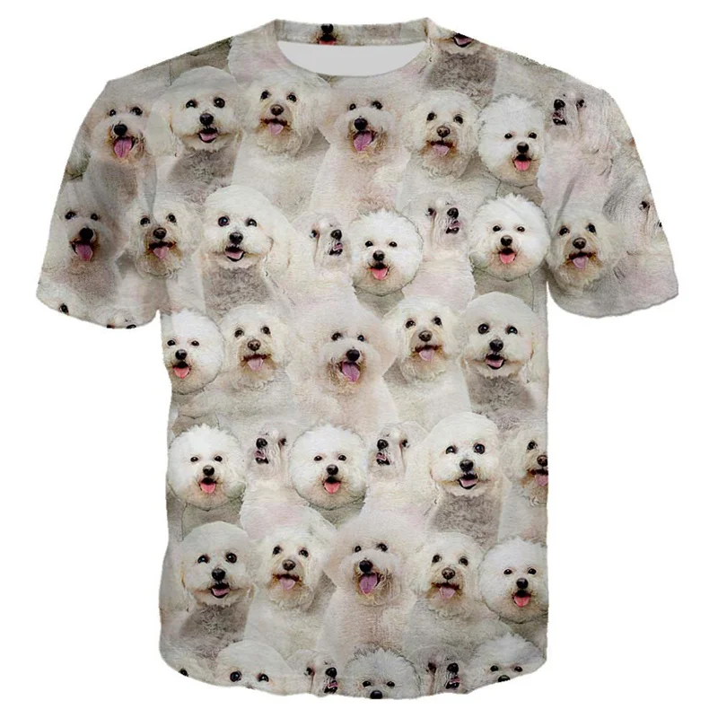 ثلاثية الأبعاد مطبوعة خريطة تي شيرت للرجال مضحك الحيوان نمط تيز الصيف المتضخم بلوزات مستديرة العنق Harajuku قصيرة الأكمام تي شيرت الشارع الشهير #5