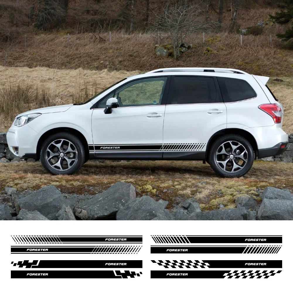 Car Door Side Stickers For Subaru Forester 3 4 SH SJ SG SK SF SG5 SF5 Vinyl Film Decor Decals Auto SUV Body Tuning Accessories