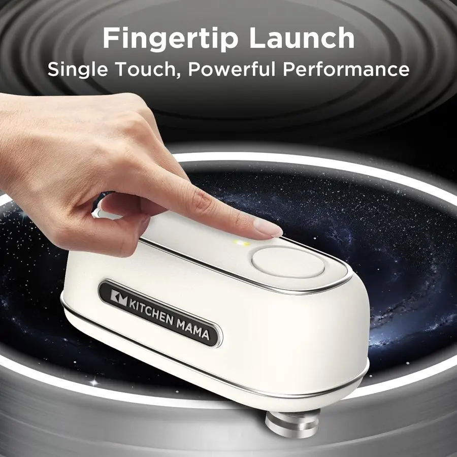 Orbit One Rechargeable Electric Can Opener Handsfree, USBC Charging, Automatic Stop, Smooth Edge, Safety, Blade for Large Cans,