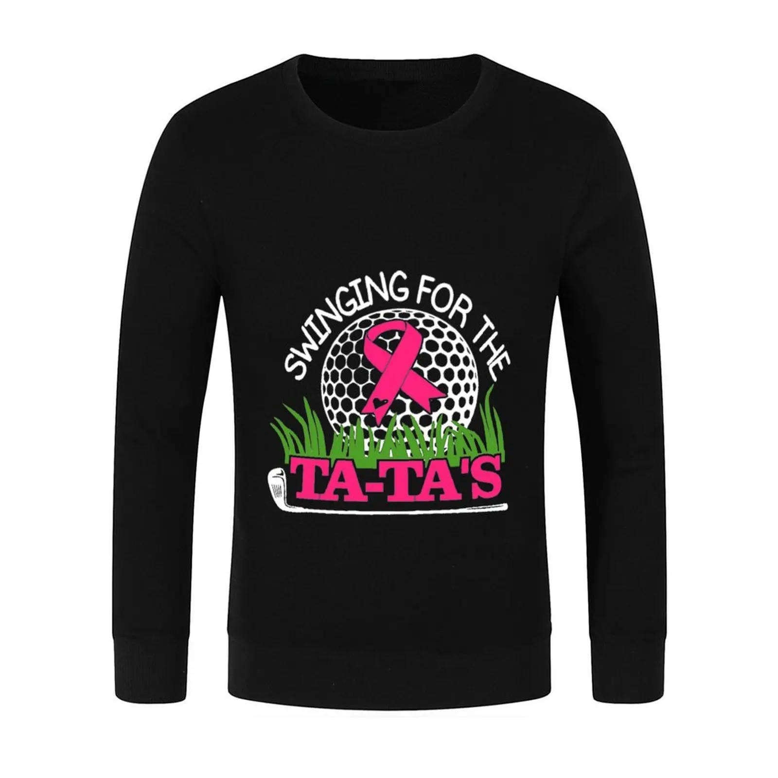 Breast Cancer Awareness Swinging For the Ta Tas Breast Cancer Golf Pullover tracksuit men's sweat-shirt sweatshirt