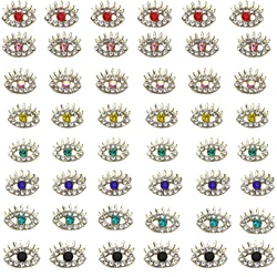 40Pcs Gold  Intricate Evil Eye Cabochons Eyes Nail Gems Decorations Lucky Symbolic Manicure Art Charms Bright Gem Shiny Eyes