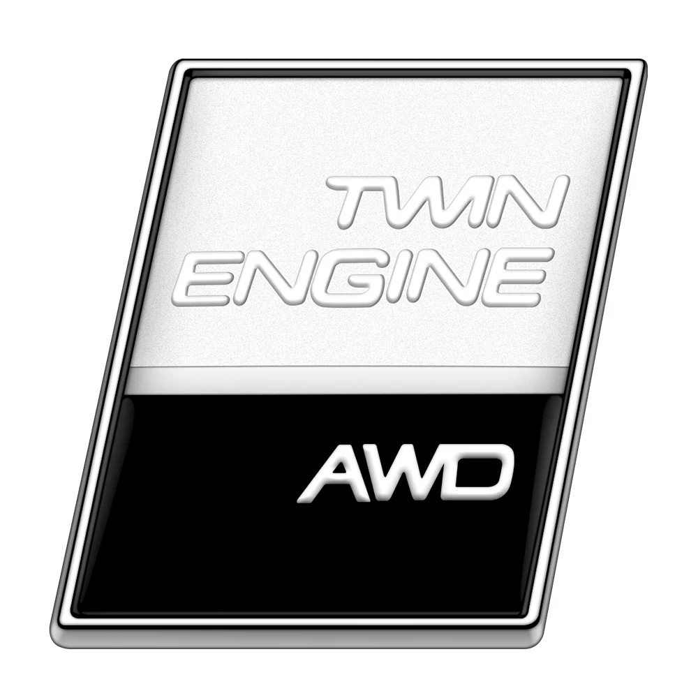 

1pcs TWIN ENGINE AWD Badge Sticker Trunk Sticker For VOLVO XC90 V90 S90 EM90 XC70 S80 S40 XC60 S60 V60 XC40 S40 Volvo Sticker