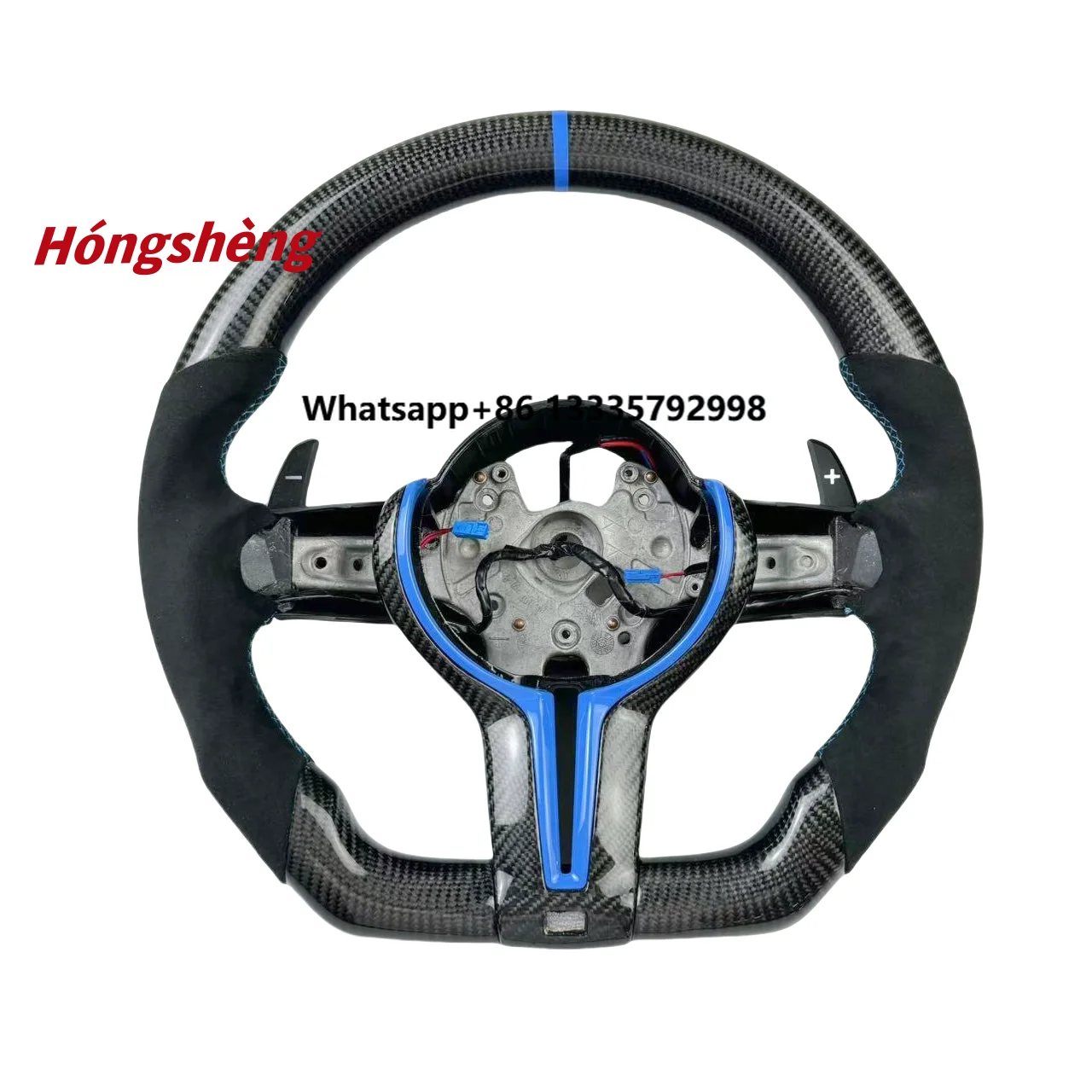 

For F30 F31 F32 F33 F34 F36 F87 F80 F82 Custom Carbon Fiber Steering Wheel Alcantala Leather
