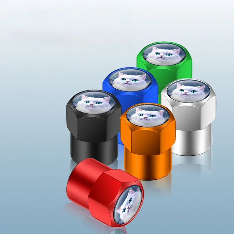Колпачки клапанов автомобильных колес с мультяшным котом для SUBARU STI XV Tribeca Forester Impreza Outback Legacy BRZ WRX