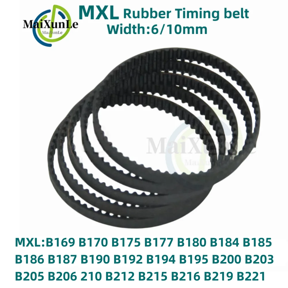 MXL Synchronous Timing belt B169 B170 B175 B177 B180 B184 B185 B186 B187 B190 B192 B194 B195 B200 B203 B205 B206  Width 6/10mm