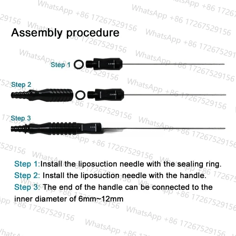 GREATLH Kit de transplantación de grasa Cánula de cosecha de grasa Cánula de liposucción Juego de agujas de inyección de agua Herramientas de liposucción