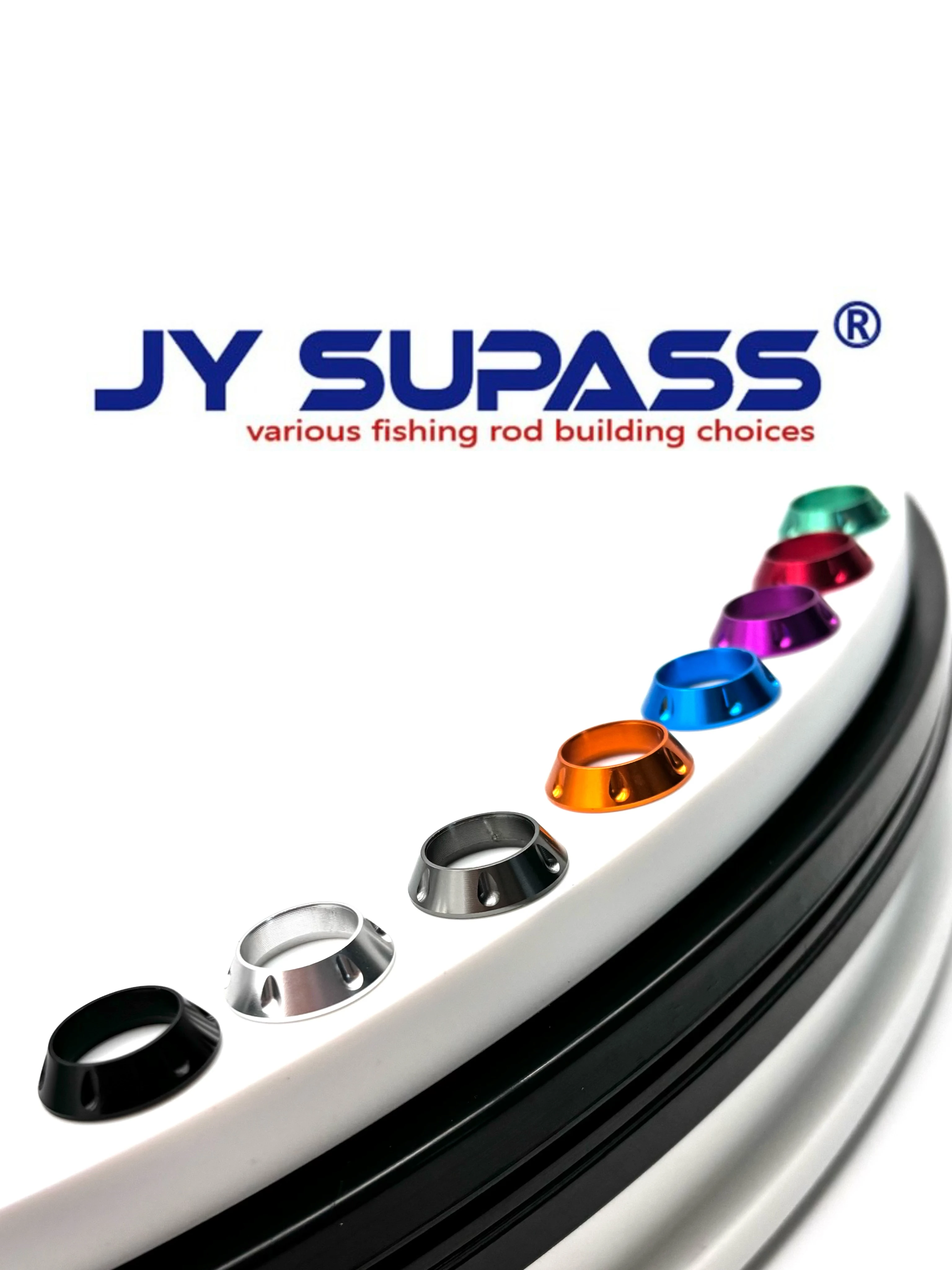 JY SUPASS 5 sztuk wędki niestandardowe pierścienie wykończeniowe Diy naprawa wędki kontrola uzwojenia aluminiowego