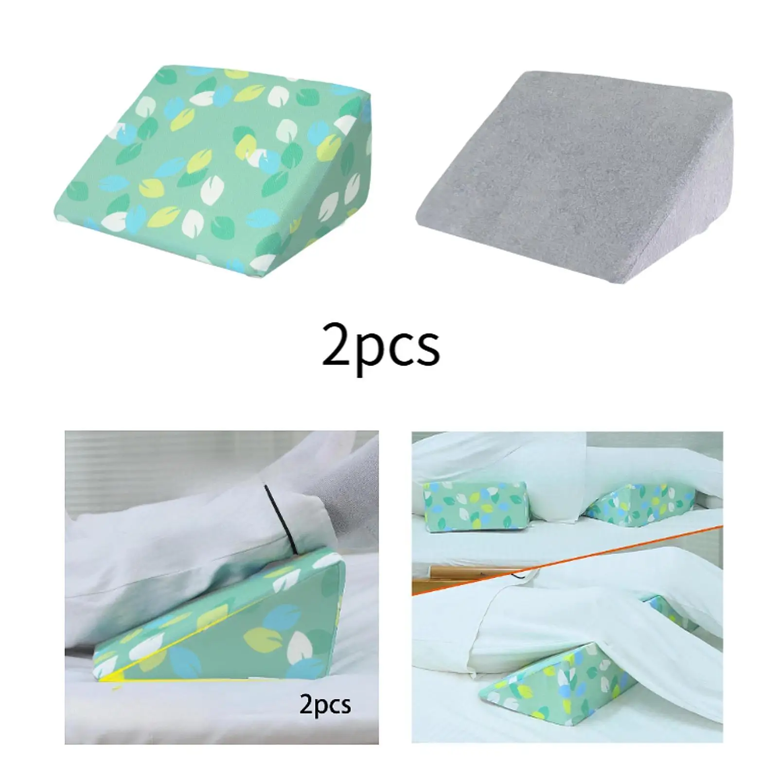 Multifunctional Positioning Wedge Pillow for Knees Elevated Turning Device for Bedridden Patients with Breathable Cotton Cover