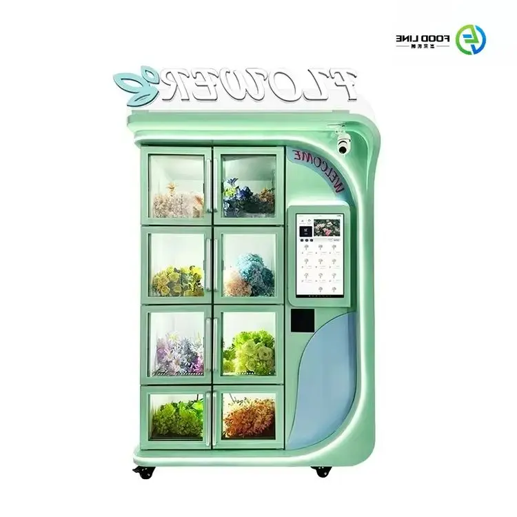 Factory Smart Automatic Unmanned Flower Vending Machine Preserves Fresh Flowers for Subway Station Shopping Mall FL  Customized