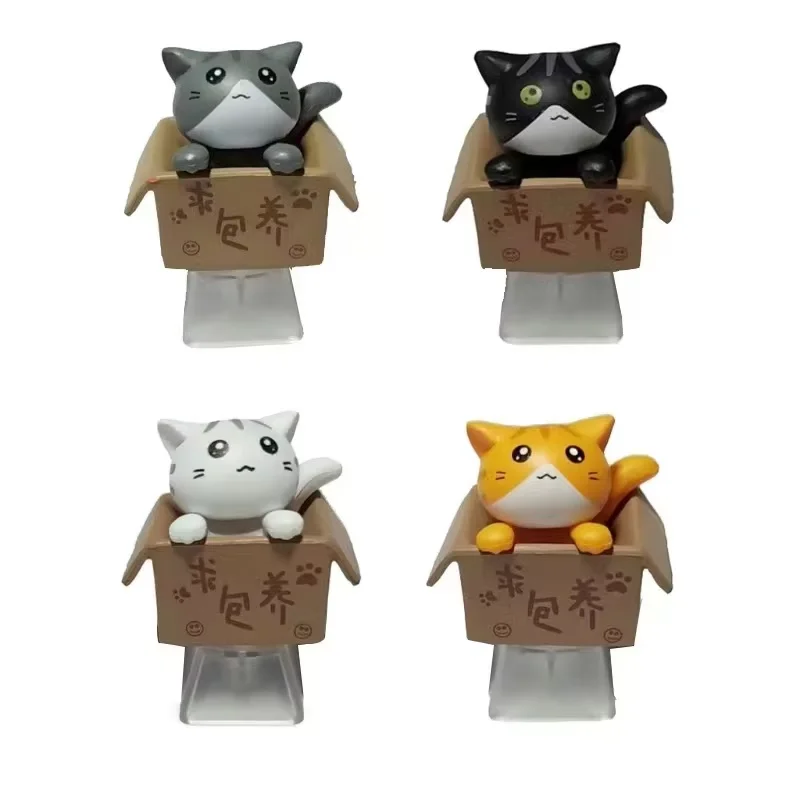 

Cute cat keycap translucent cross axis cherry mx switch game mechanical keyboard keycap typing nail art replacement keycap