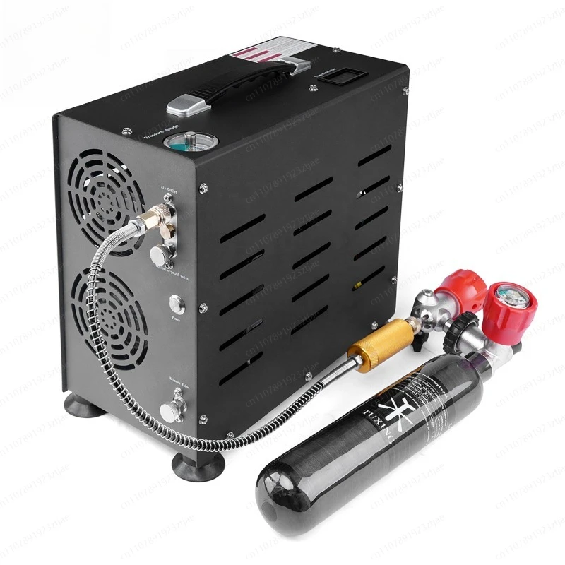 SSM  4500Psi 300Bar PCP Air Compressor 800W Dual-Cylinder High Pressure Compressor Auto Stop Oil-free PCP Airgun Rifle Diving