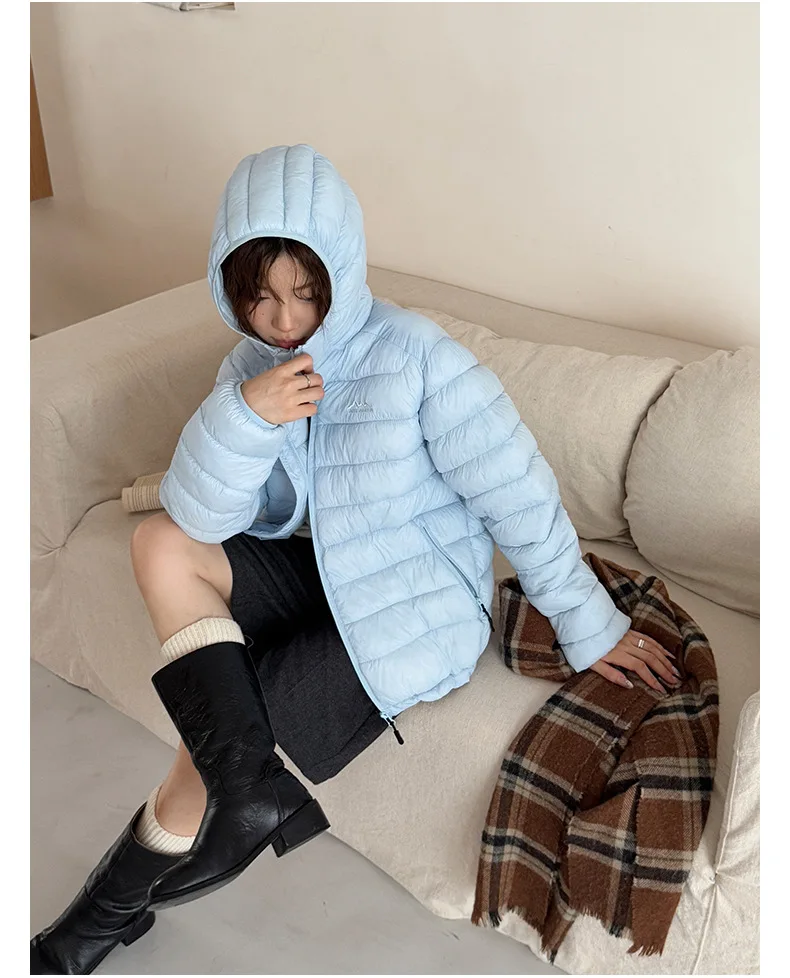 Solid Lightweight Hooded Padded Jacket Women Autumn Winter Casual Outdoor Soft Puffer Jacket Woman All Match Korean Warm Parkas