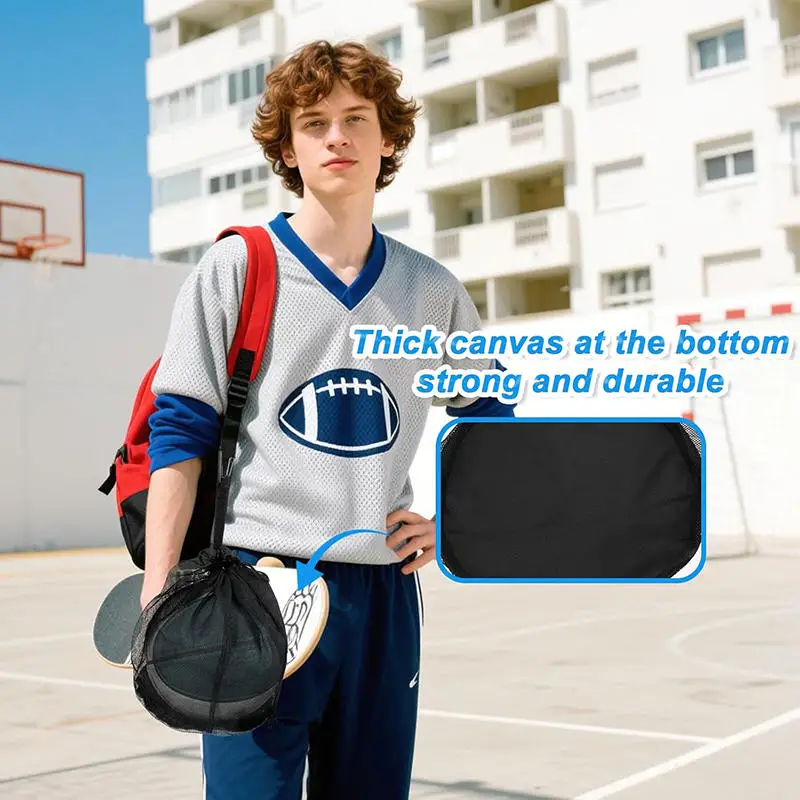 

Портативный баскетбольный рюкзак на шнурке, сетчатая сумка, сумки для хранения футбольного волейбольного мяча, спортивное оборудование для велоспорта на открытом воздухе