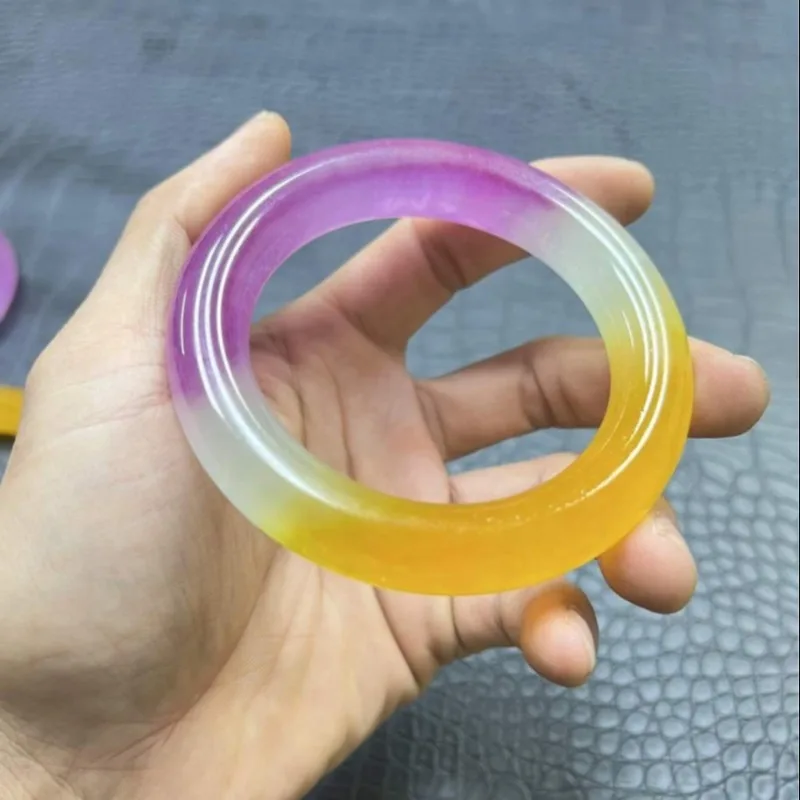 

Трехцветный браслет с круглым стержнем, браслет из кварцитового нефрита, классические женские украшения