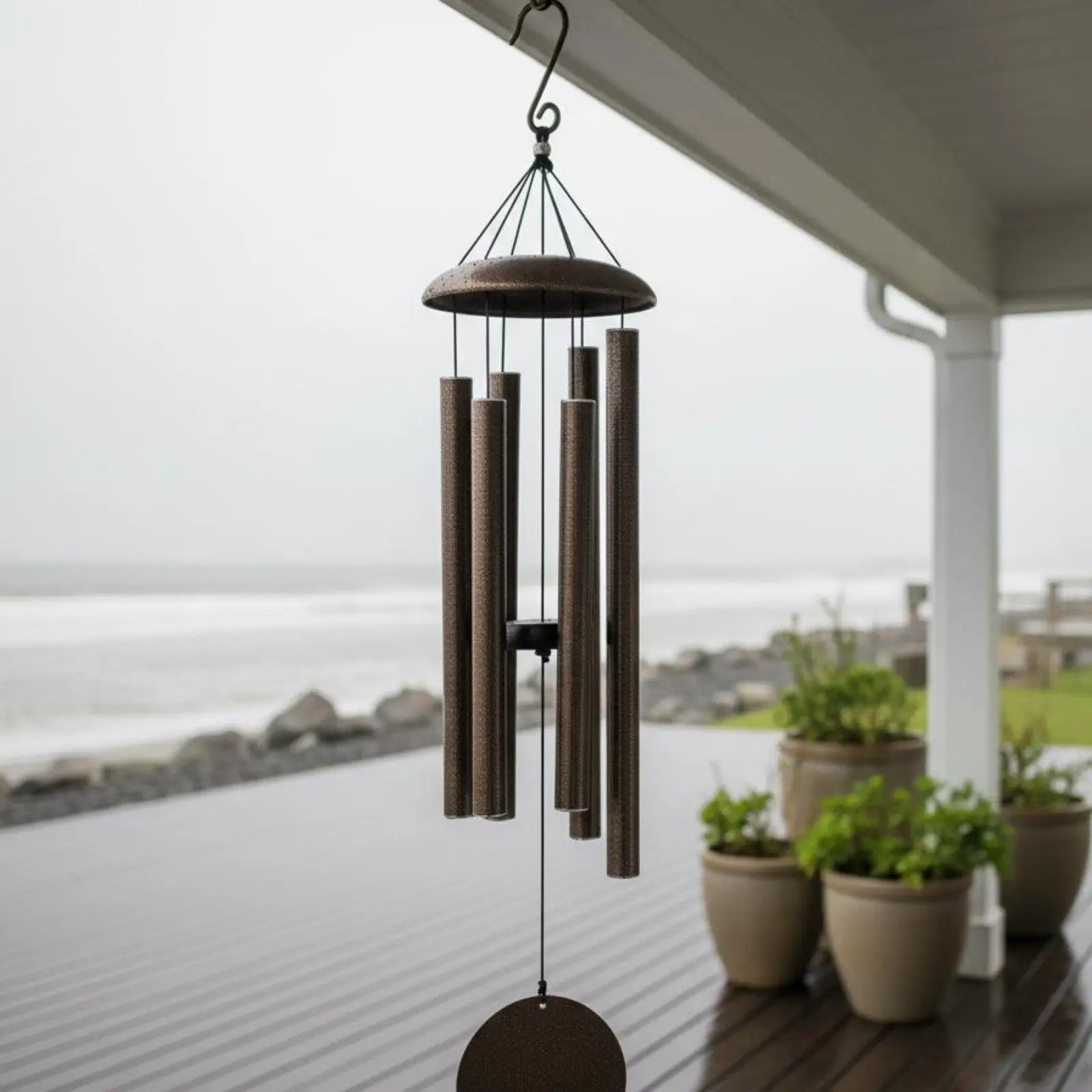 Outdoor Metal Wind Chime Aluminum Alloy Weatherproof Japanese Style Wind Bell for Garden Patio Balcony Calming Home Decor