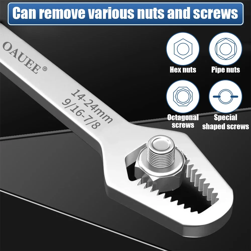 8-22mm Universal Torx Wrench Car Hand Tool Self Tightening Adjustable Wrench Plate Double End Torx Wrench Tool Car Disassembly