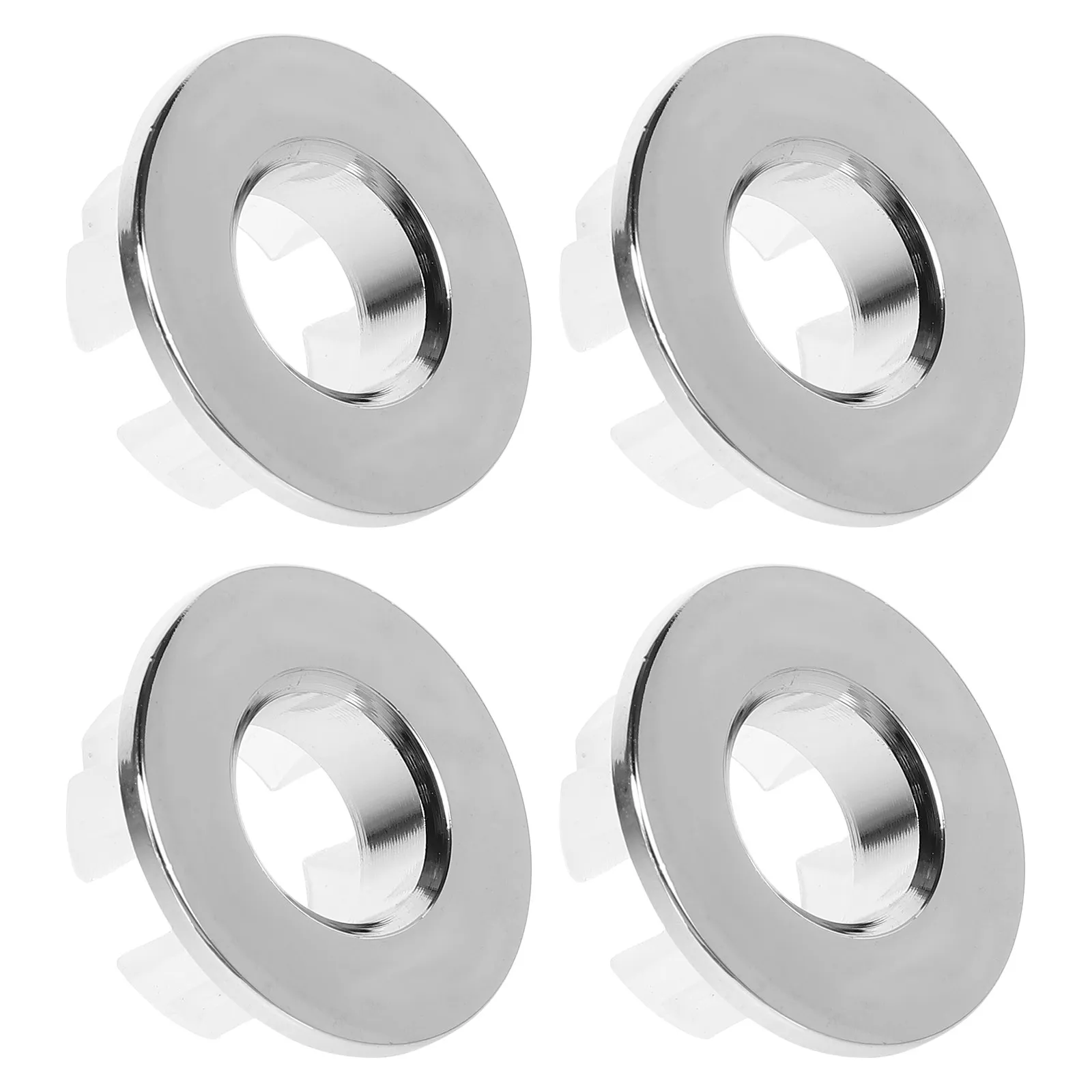 

4Pcs Copper Sink Overflow Covers Round Basin Trim Ring for Drain Hole Cover Replacement Bathroom Wash Basin Part