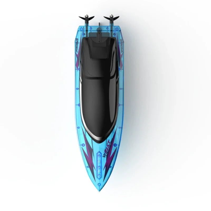 JJRC New Large 2.4GHz RC Boat - 25KM/h High-Speed Waterproof with LED Navigation Lights 150m Anti-Interference Multi-Player