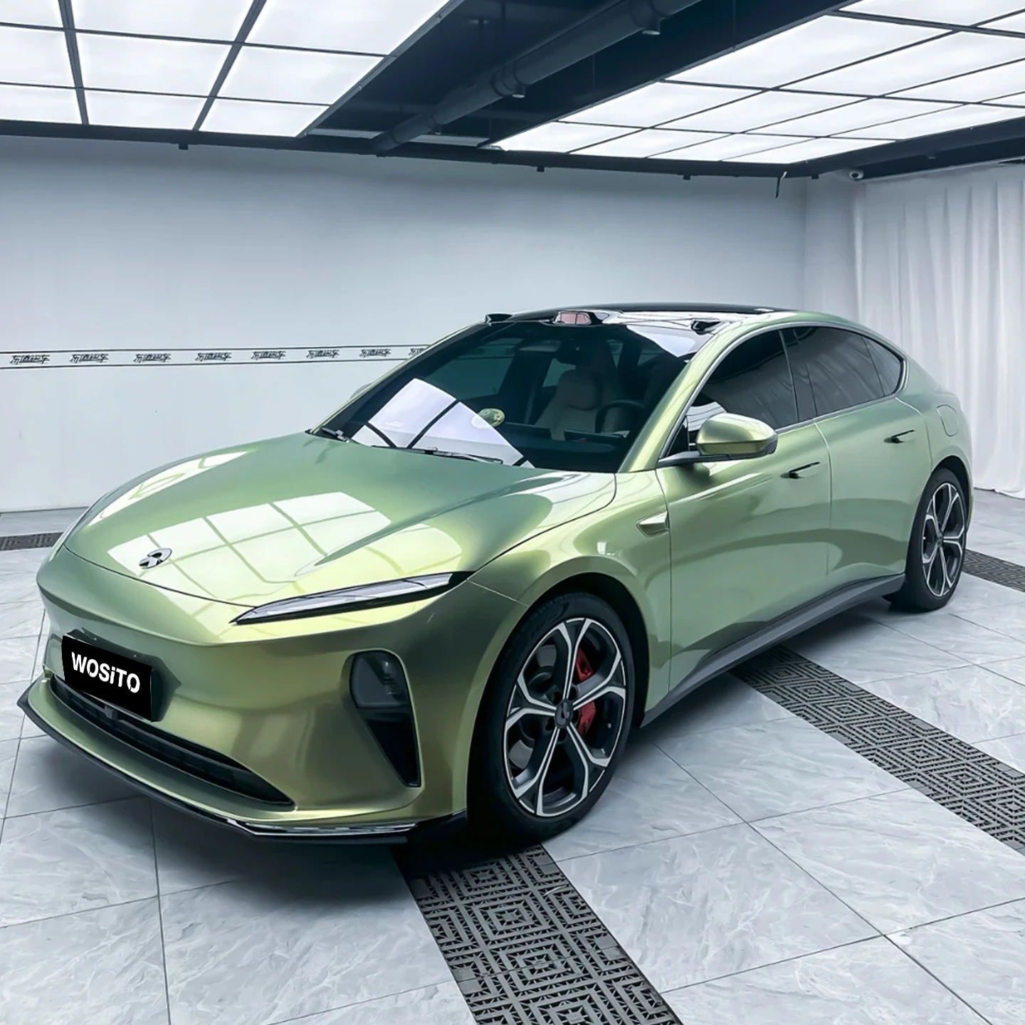 PET Dream Turquoise Green Vinyl Wrap Glossy Color Shift Film Air Release System for Car Styling Wholesale Roll