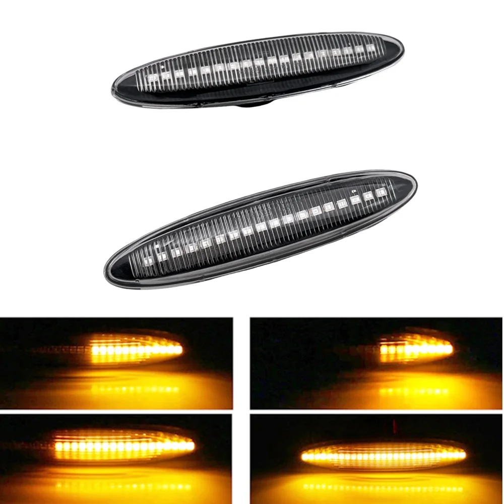 2PCS LED Dynamic Side Marker Turn Signal Light For Lexus IS250 IS350 SC430 Toyota Corolla Celica Caldina Camry Hilux Probox