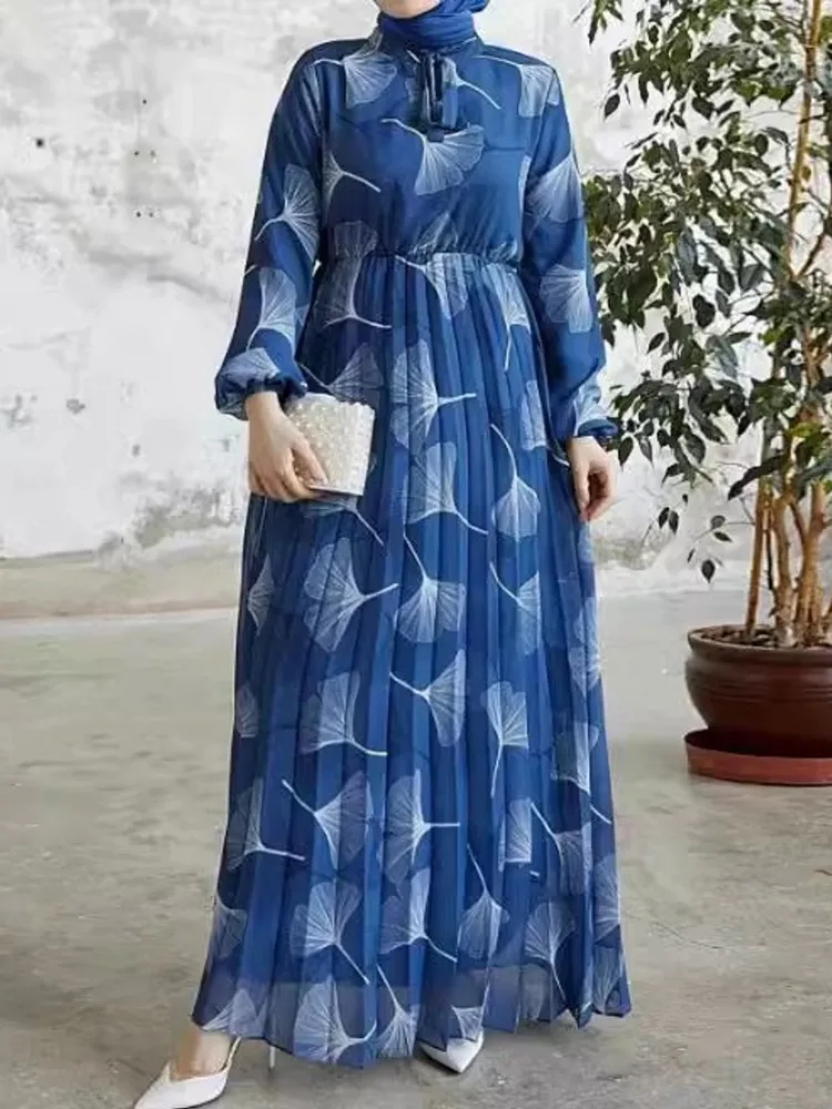 African Dresses For Women Elegant Polyester 2024 New Muslim Fashion Abayas Dashiki Robe Kaftan Long Maxi Dress Turkish Africa