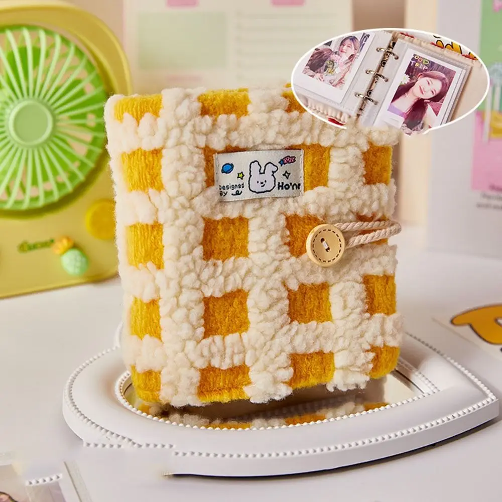 3-inch Small Card Storage Star Pattern Plush Photo Album Binder Photocard Collection Books Loose-leaf Photocard Holder