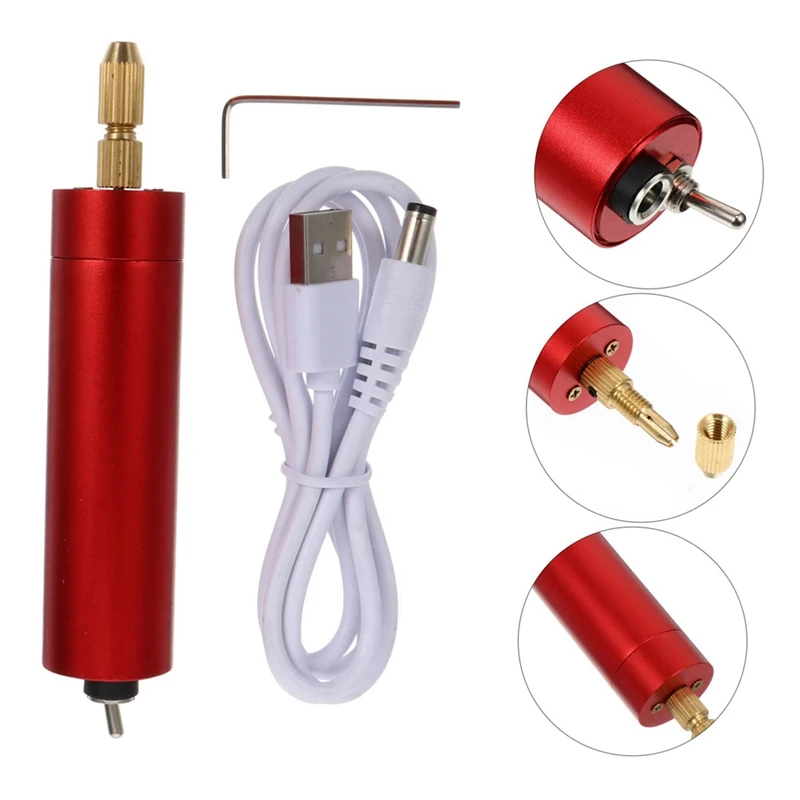 Электрическая дрель WISH, электрический гравер, USB гравировка, мини-ручка для вырезания, портативный набор инструментов, ручная дрель для гравировки ювелирных изделий, инструмент
