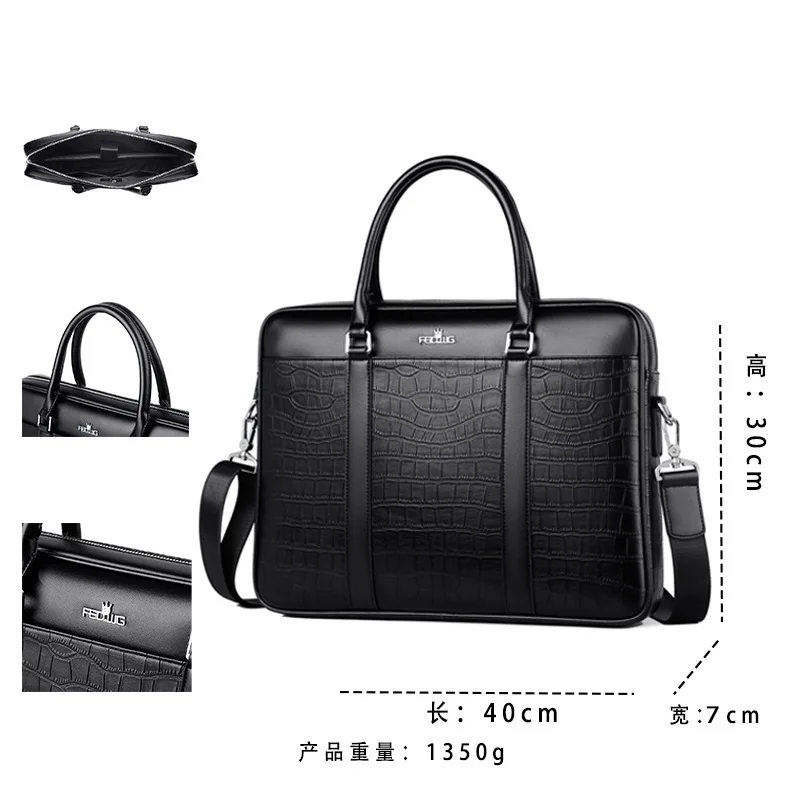Valigetta da lavoro da uomo Valigetta da uomo in pelle crosta di alligatore di lusso Borsa a tracolla da uomo Borse per computer portatile Messenger