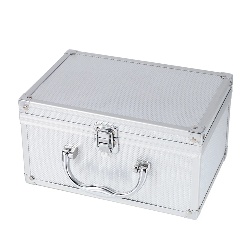 Cassetta degli attrezzi in lega di alluminio Attrezzatura di sicurezza portatile Vetrina per strumenti Vetrina Valigia Hardware Cassetta degli attrezzi 230X150x125mm-AT64