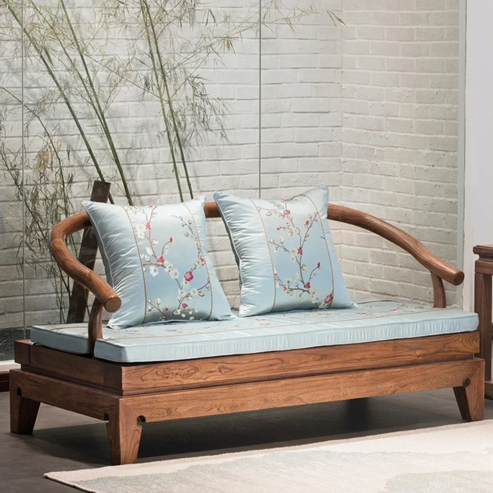 

Sofa Combination Old Elm Solid Wood Zen Mortise and Mortise Complete Three-Person Single