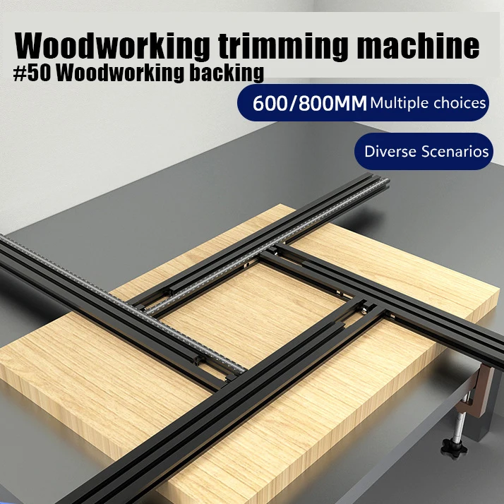 600/800MM Trimming Machine Milling Groove Engraving Guide Rail Adjustable Backing Auxiliary Guide Bracket Woodworking Tools ﻿