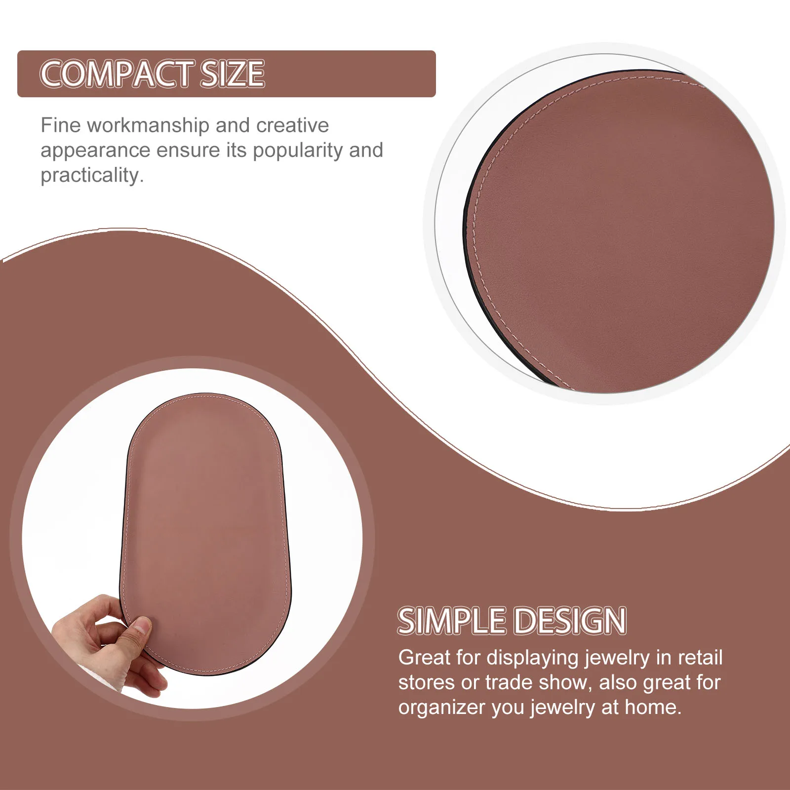 

Oval Storage Tray Display Holder Watch Jewelry Dish Jewellery Trays Stainless Steel Board