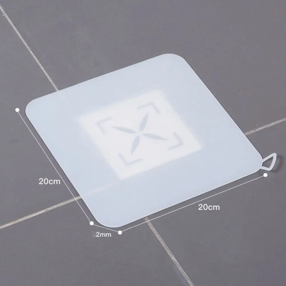 Insect-proof Thick Silicone Floor Drain Block Odors Transparent Deodorant Cover Invisible Design Seal Floor Cover Bathroom