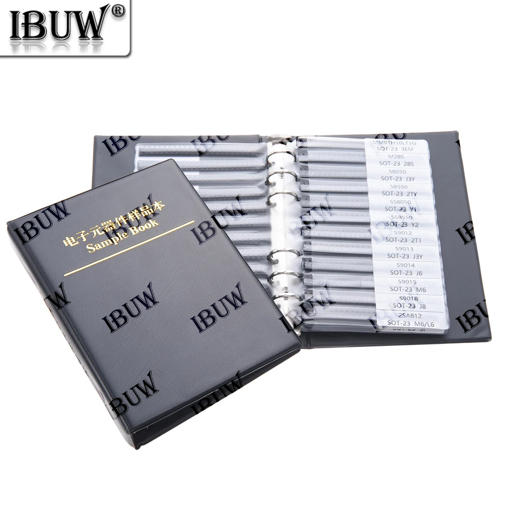 SMD Transistor triode Kit SOT23 ibuw Commonly Assorted Sample Book Chip Triode Book SOT23 S8050 S8550 S9012 BC847 MMBT2222 TL431