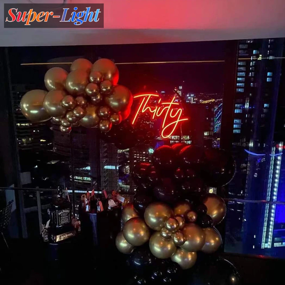 LED Birthday thousand Party Neon Light Custom Anniversary Sign For Age Decoration Party Hello hTirty regali personalizzati