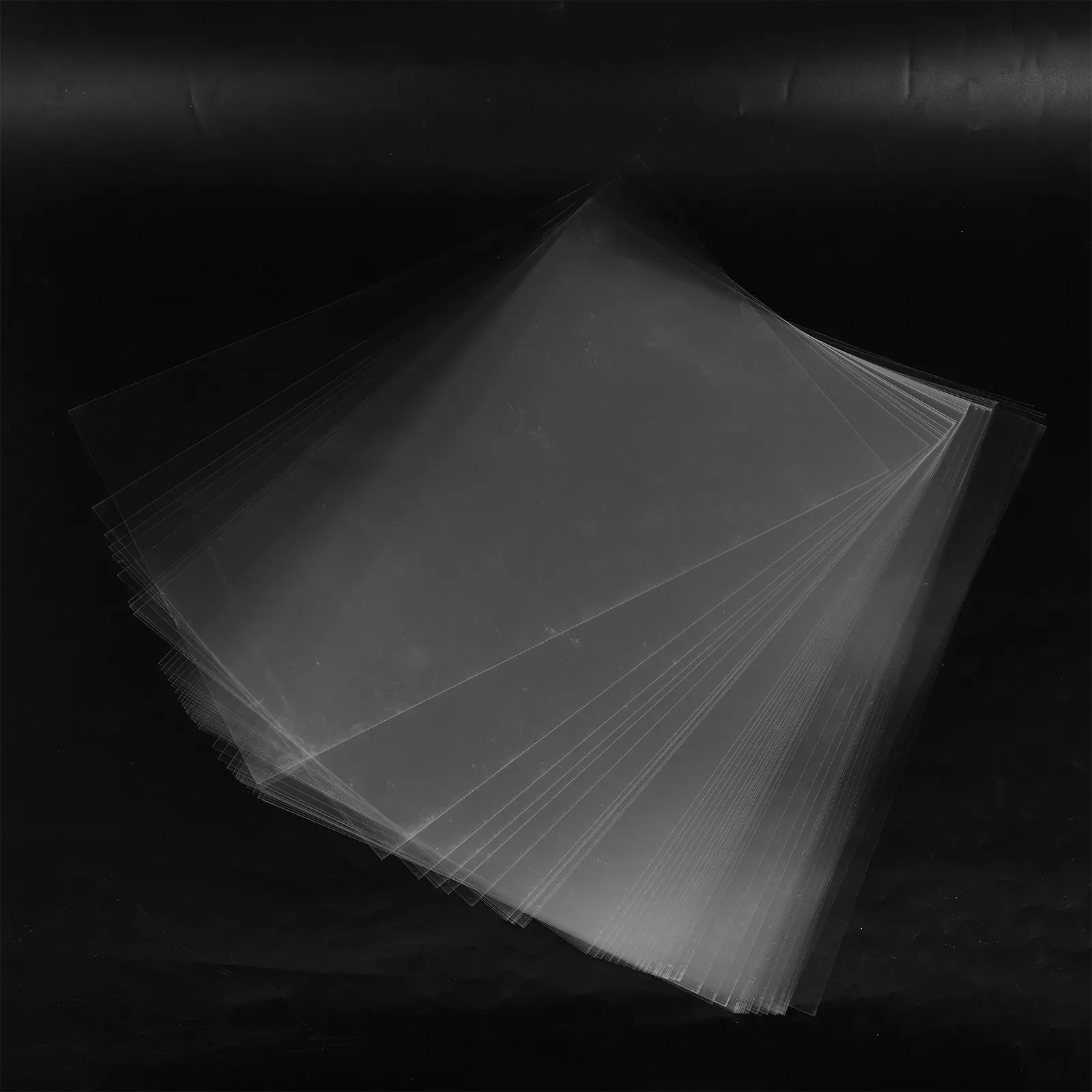 50Pcs Transparent No Hole Binder Pages Double-Sided Release Film Plastic Sheets DIY Sticker Storage Refill Inserts for Scrapbook