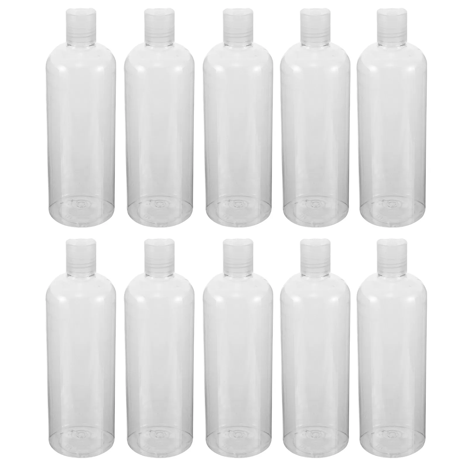 透明プラスチック製の詰め替えボトルセット。小型の収納容器で、持ち運びにも便利。旅行用としても使える液体ディスペンサー兼オーガナイザー。