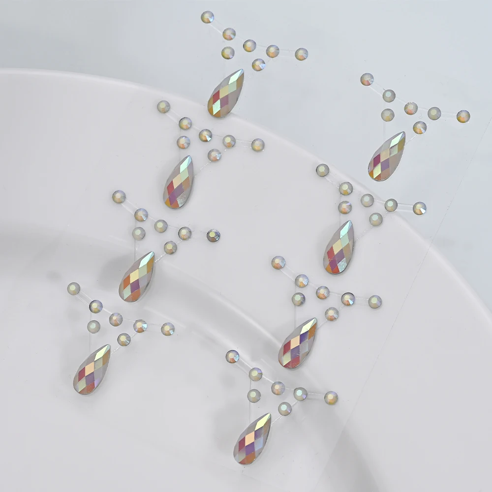 1 قطعة ثلاثية الأبعاد توهج في الظلام الراين الوجه ملصق الوجه الأحجار الكريمة جواهر ملصقات الماس ملصقات مشرقة للمهرجانات اكسسوارات الحفلات