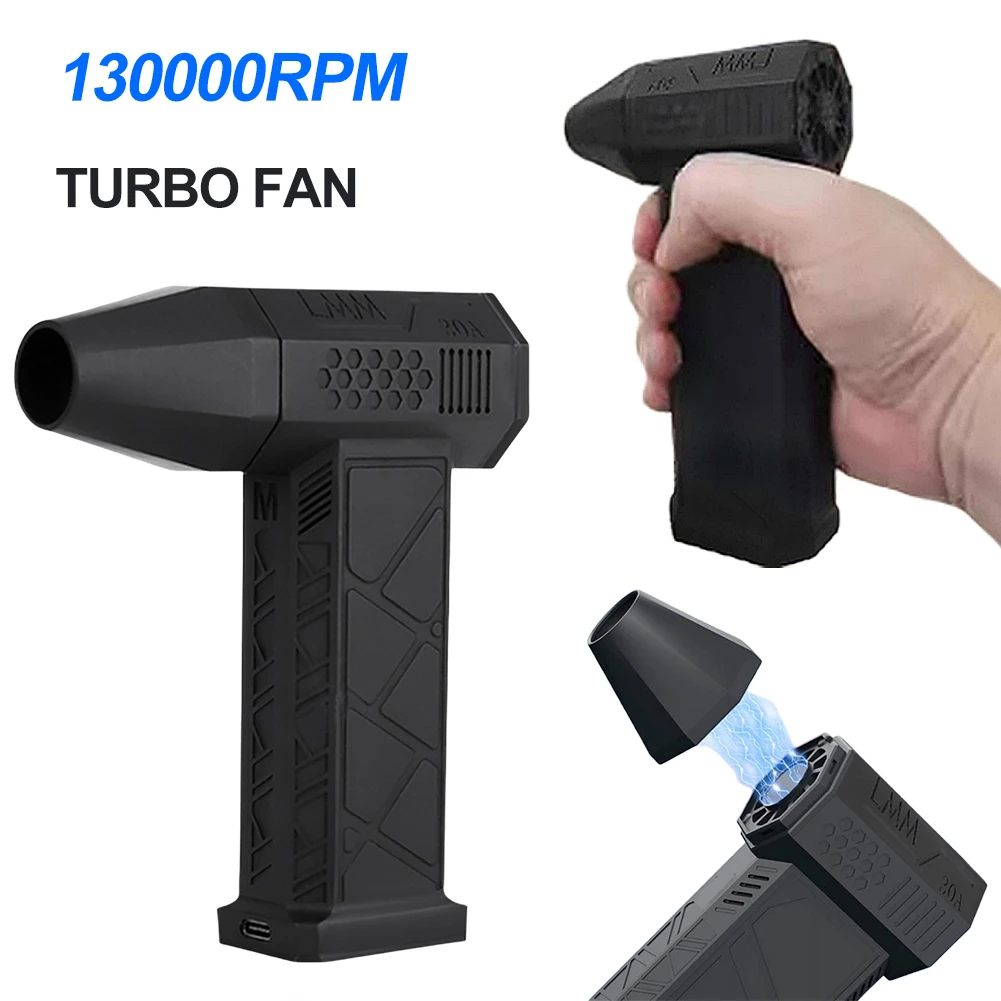Mini Handheld Turbo Jet Fan-150000RPM Powerful Compressed air Duster for Car Dryer/PC Duct Blower 52m/s+ Violent Turbo Fan ﻿