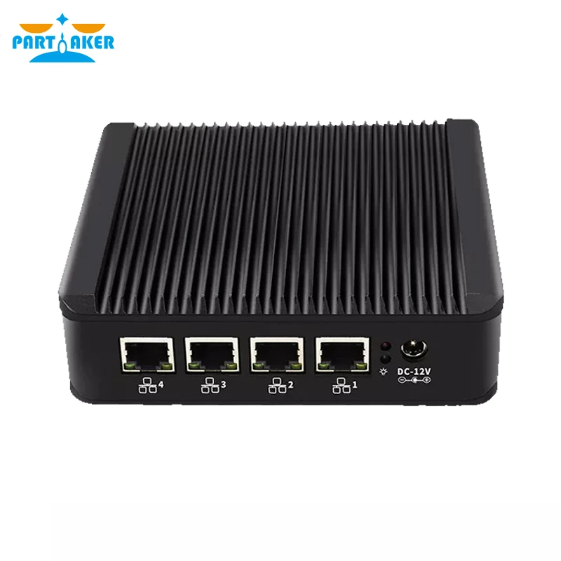 Fanless Soft Router Intel Celeron J4125 Mini PC Quad Core 4x Intel i225-V 2.5G LAN HD VGA pfSense Firewall Appliance ESXI AES-NI